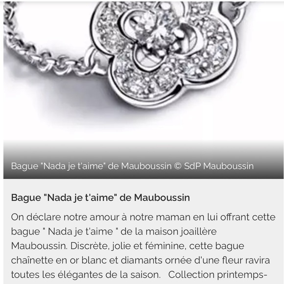 Mauboussin White Gold Diamond Necklace Limited Edition Authentic, Made in 🇮🇹 - Picture 4 of 7